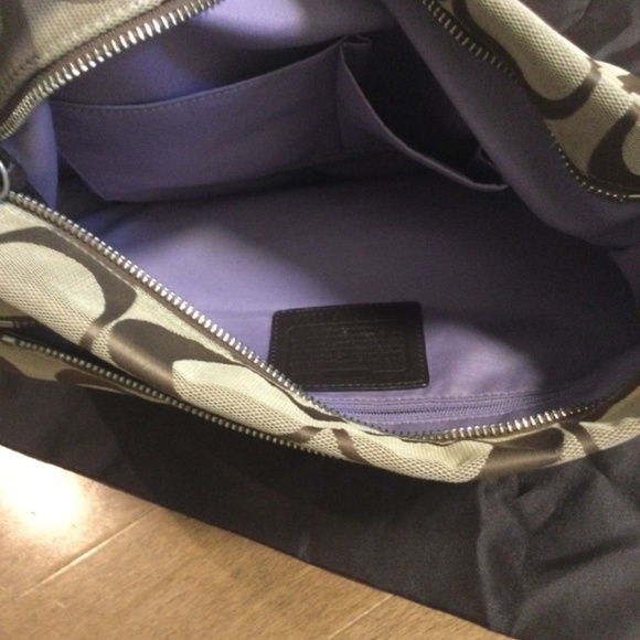Brown and beige Coach bag - Picture 3 of 6